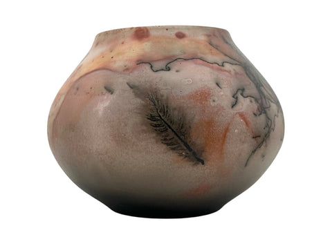 SMALL HORSEHAIR OVAL CLAY POT