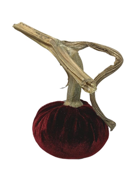 POMEGRANATE VELVET PUMPKIN 3"