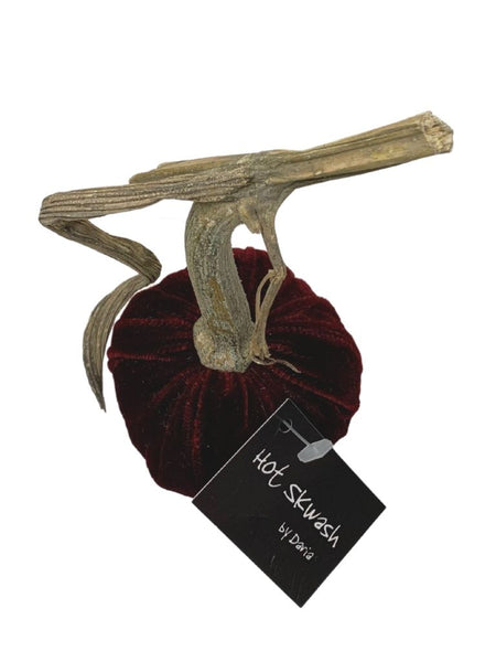 POMEGRANATE VELVET PUMPKIN 3"
