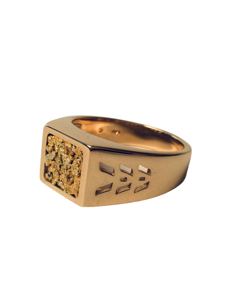 SQUARE NUGGET GENT'S RING