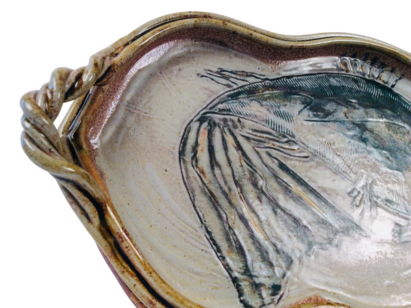 MEDIUM TRAY WITH FISH, CREAM