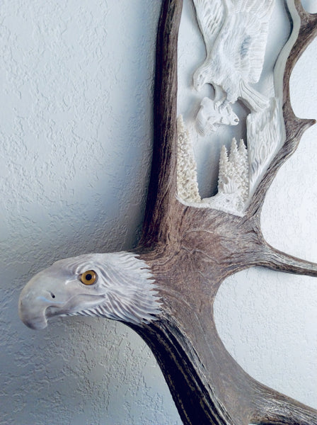 LAST CATCH HANGING ANTLER CARVING 24-28