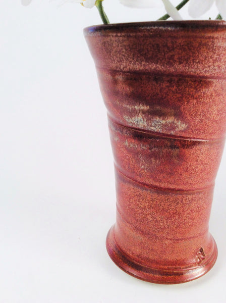 RED FLARED VASE