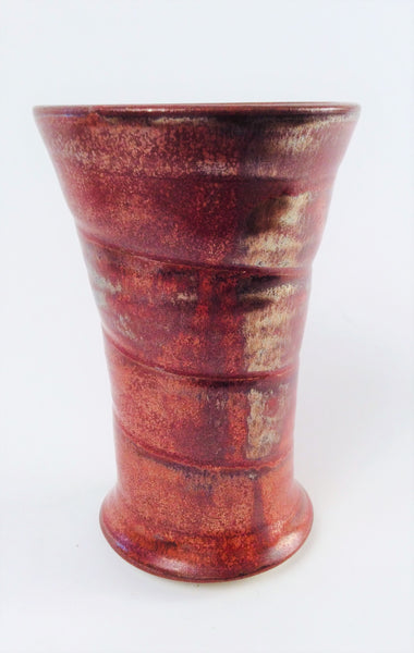 RED FLARED VASE
