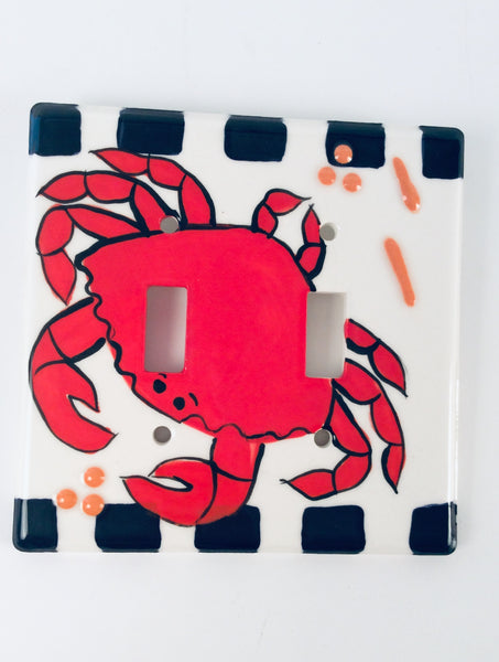 CRAB DOUBLE SWITCH PLATE COVER