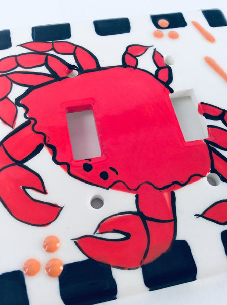 CRAB DOUBLE SWITCH PLATE COVER