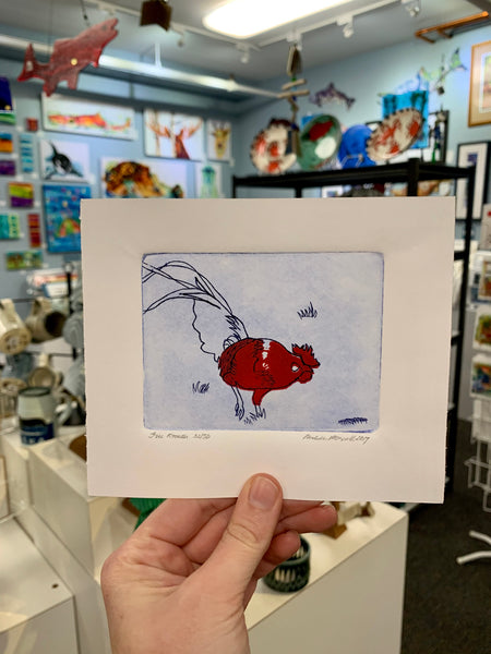 FIRE ROOSTER ETCHING