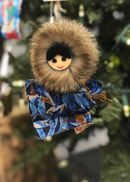 FUR ESKIMO WITH QUILT ORNAMENT