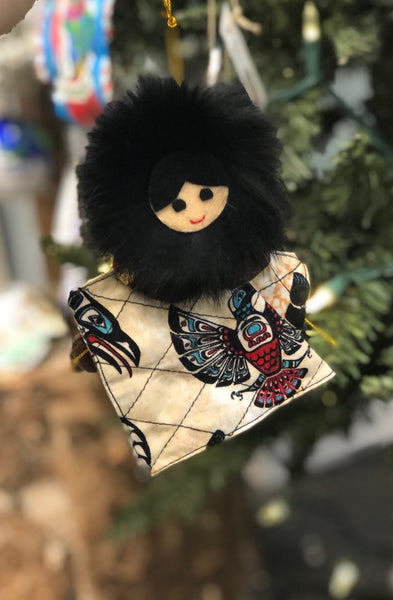FUR ESKIMO WITH QUILT ORNAMENT