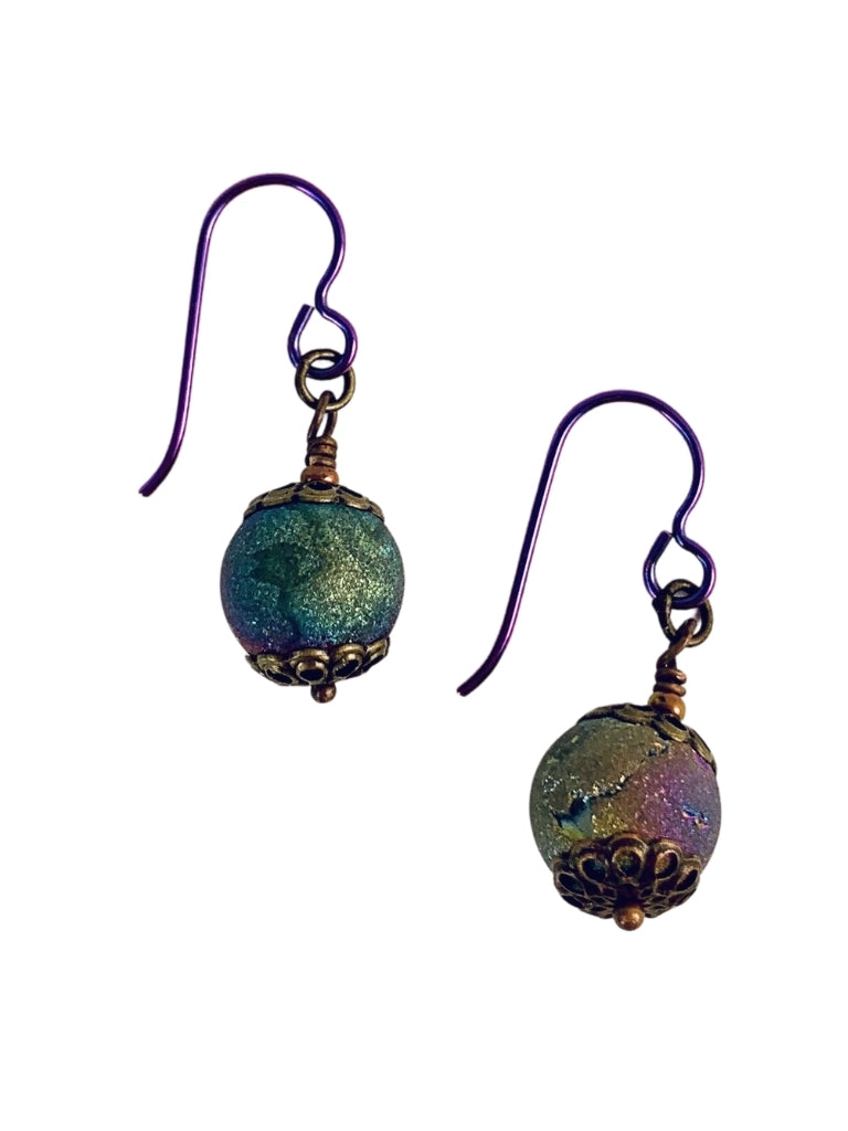 Druzy agate earrings 2025