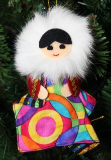 FUR ESKIMO WITH QUILT ORNAMENT