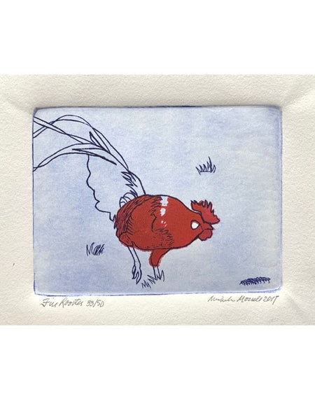 FIRE ROOSTER ETCHING