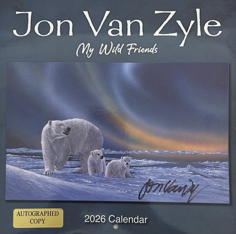 2026 JON VAN ZYLE SIGNED WALL CALENDAR