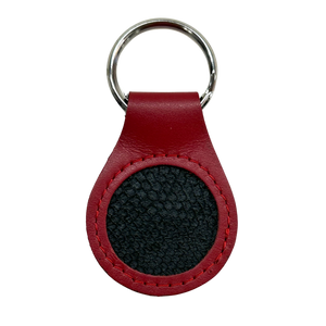 SALMON LEATHER KEY FOBS ASST. COLORS