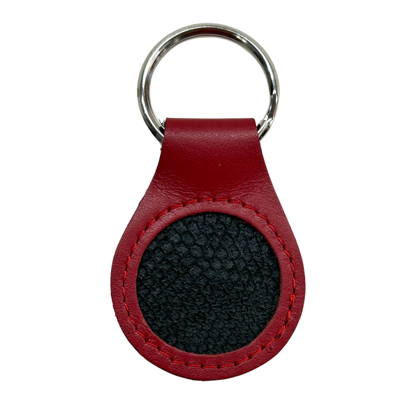 SALMON LEATHER KEY FOBS ASST. COLORS