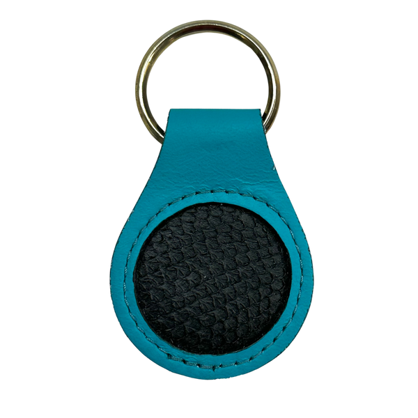SALMON LEATHER KEY FOBS ASST. COLORS