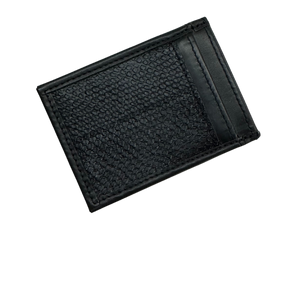 BLACK DELUXE SLIM DESIGN  PHOTO ID WALLET TWO POCKET