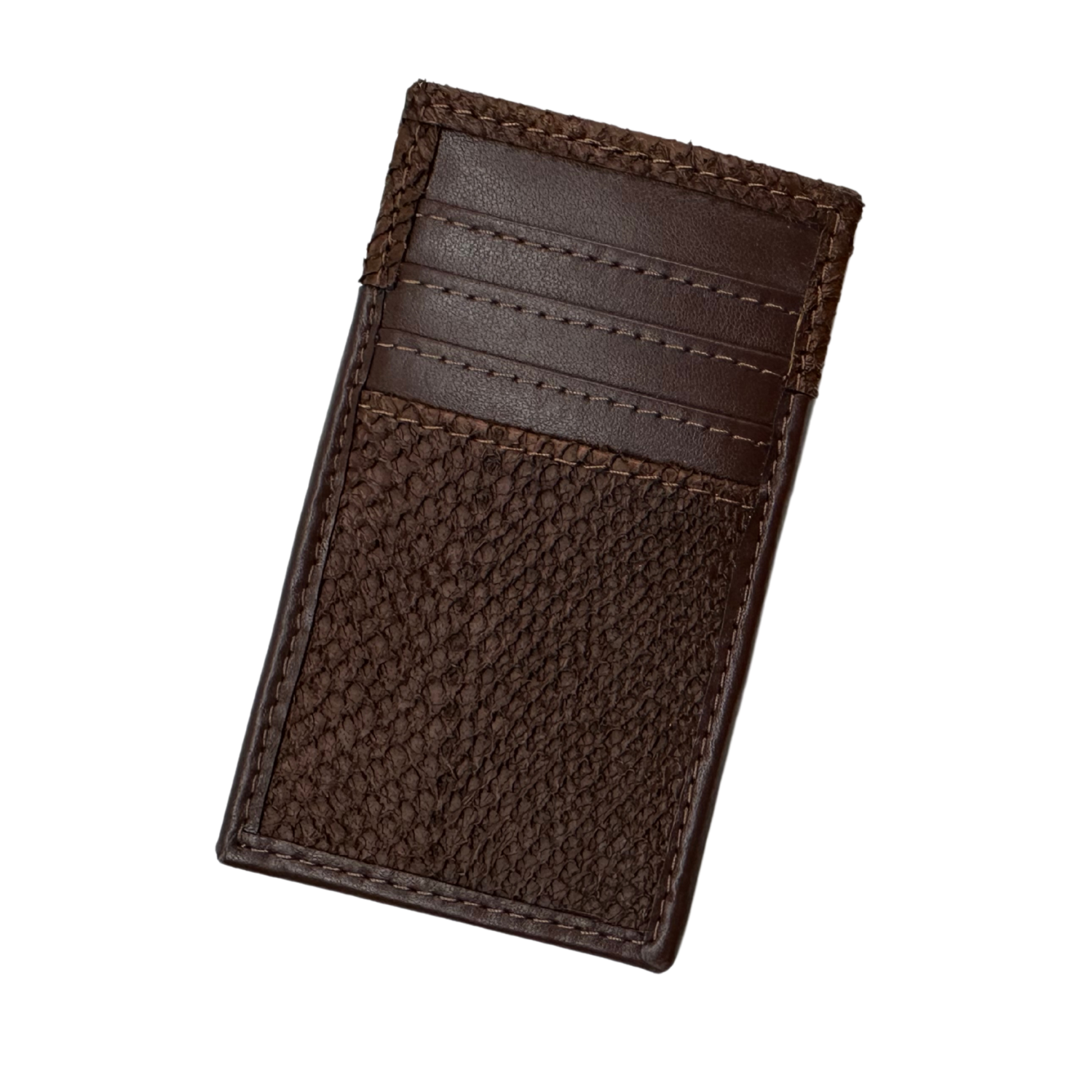 BROWN DELUXE SLIM DESIGN CC PHOTO ID WALLET