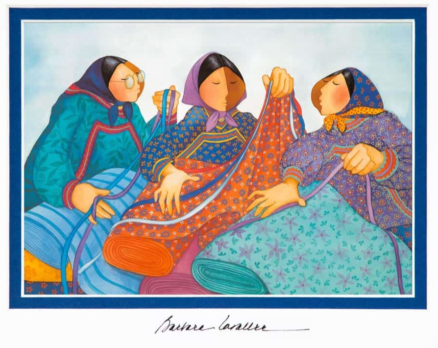ESKIMOS AND CALICOS DOUBLE MATTED HANDSIGNED ART CARD FRAMED