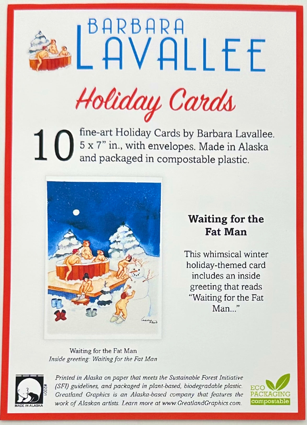 WAITING FOR THE FAT MAN 10 ART HOLIDAY CARD PACK