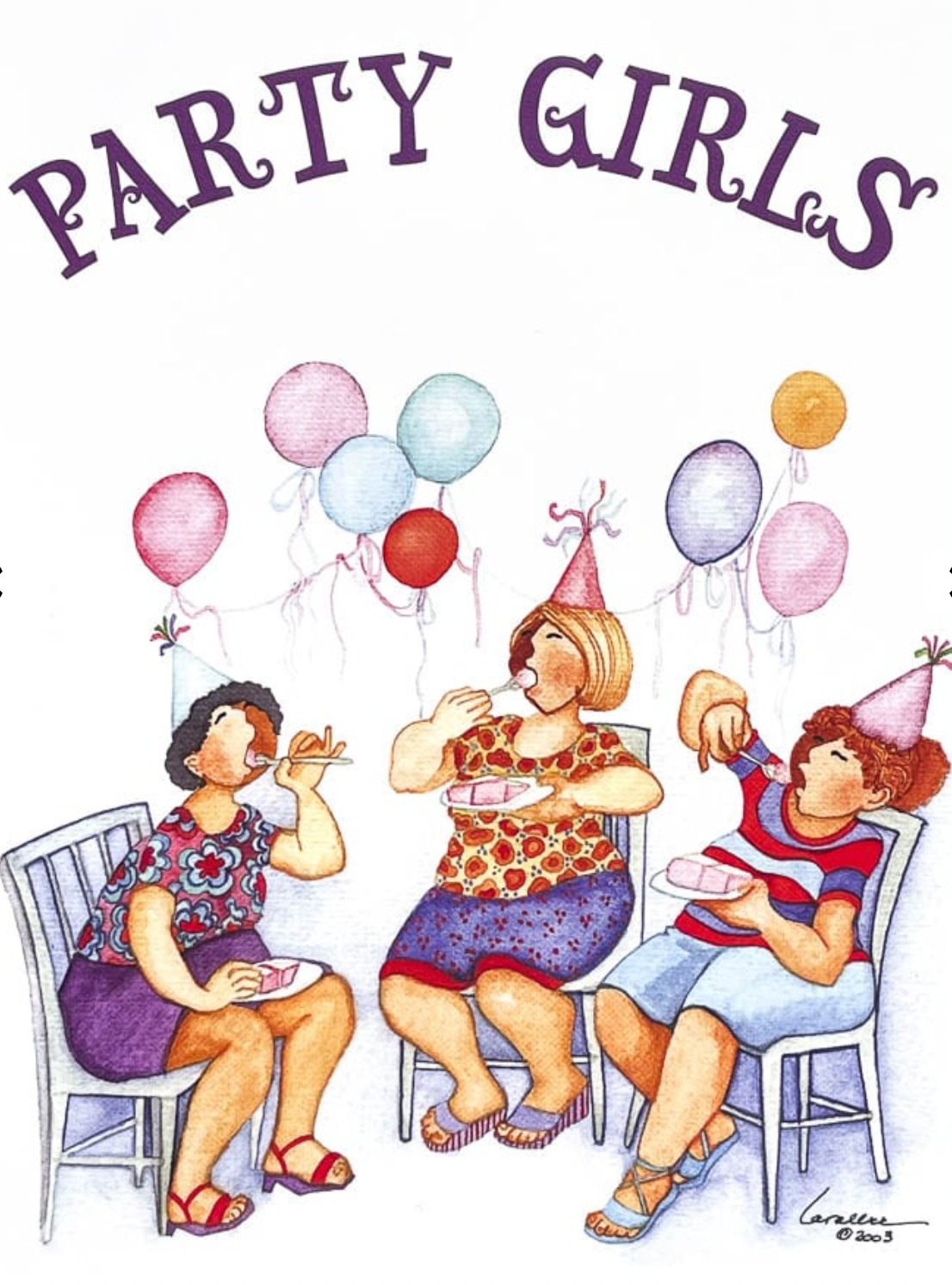 PARTY GIRLS BIRTHDAY ART CARD