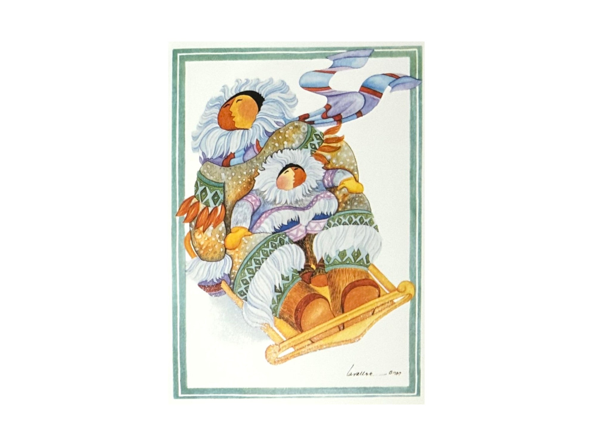 SLEDDING ART CARD