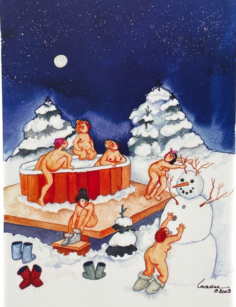 WAITING FOR THE FAT MAN HOLIDAY BOXED ART CARDS