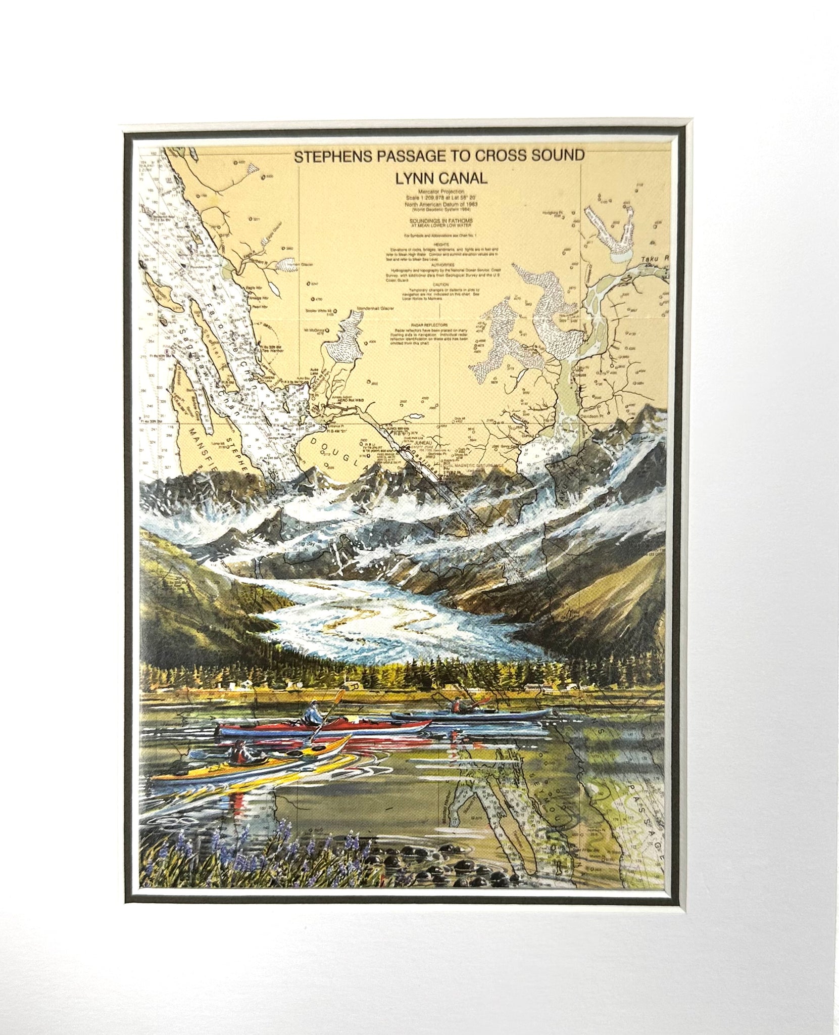 JUNEAU PADDLERS MATTED ART CARD