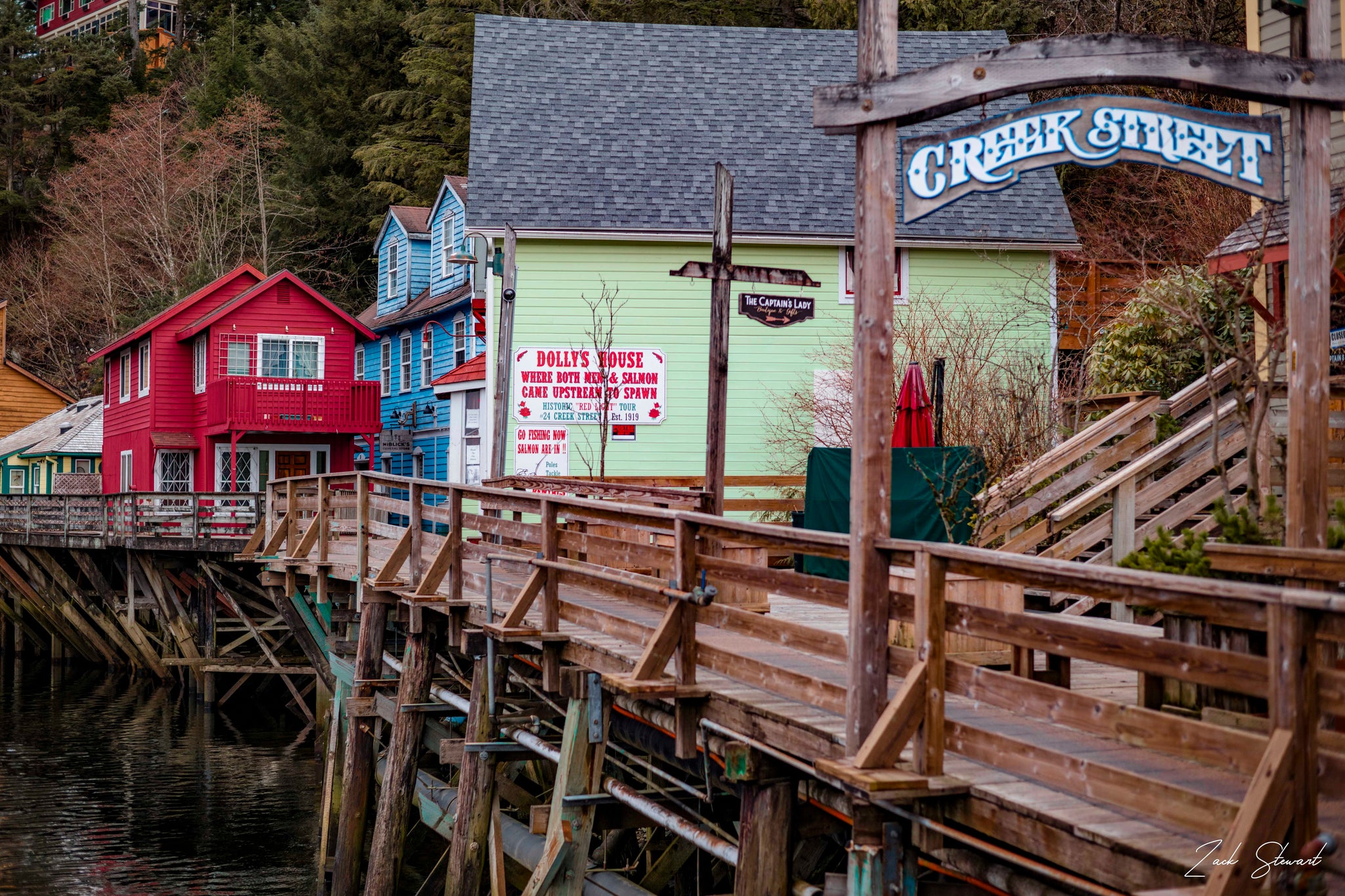 CREEK STREET KETCHIKAN PHOTO 8X12