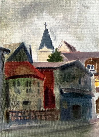 WATERFRONT STORAGE (PASTEL ON CANVAS)