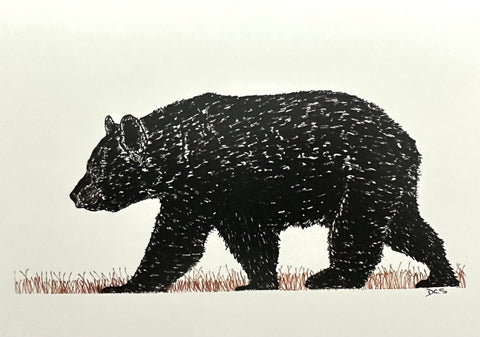 BLACK BEAR ART CARD