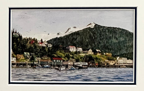 KETCHIKAN ALASKA MATTED ART CARD