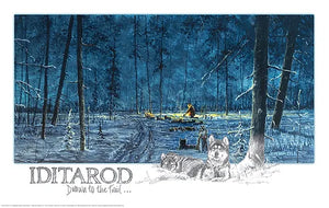 DRAWN TO THE TRAIL 2023 IDITAROD POSTER