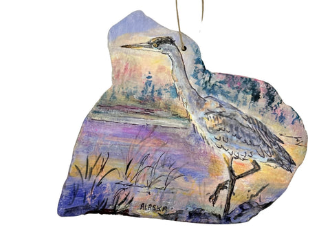 HERON BARK ORNAMENT