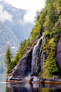 MISTY WATERFALL 12X18 PHOTO ON METAL