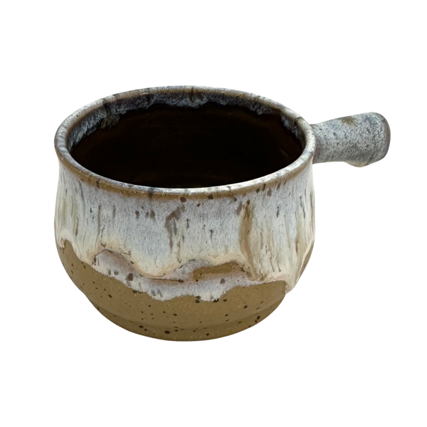SOUP BOWL WITH HANDLE POTTERY