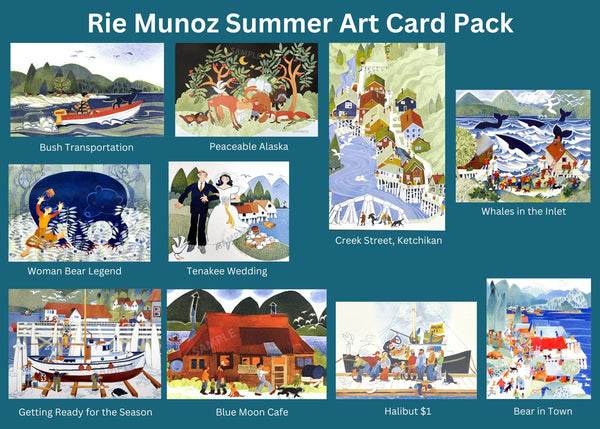 SUMMER ART CARDS 10 PACK RIE MUNOZ