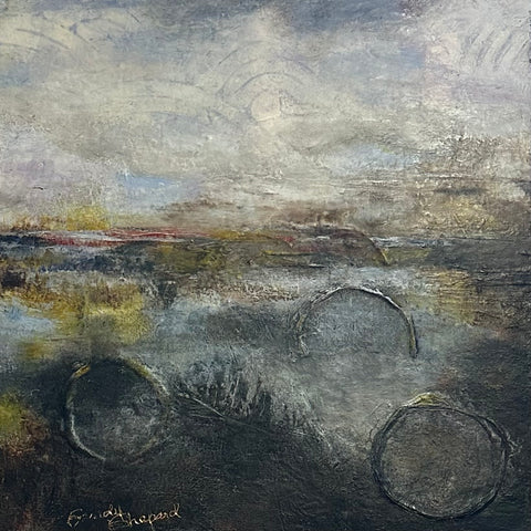 CIRCLE TIDE ORIGINAL OIL AND COLD WAX 10 X 10