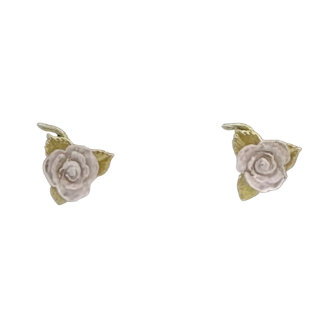 BLUSHING ROSE STUD EARRINGS