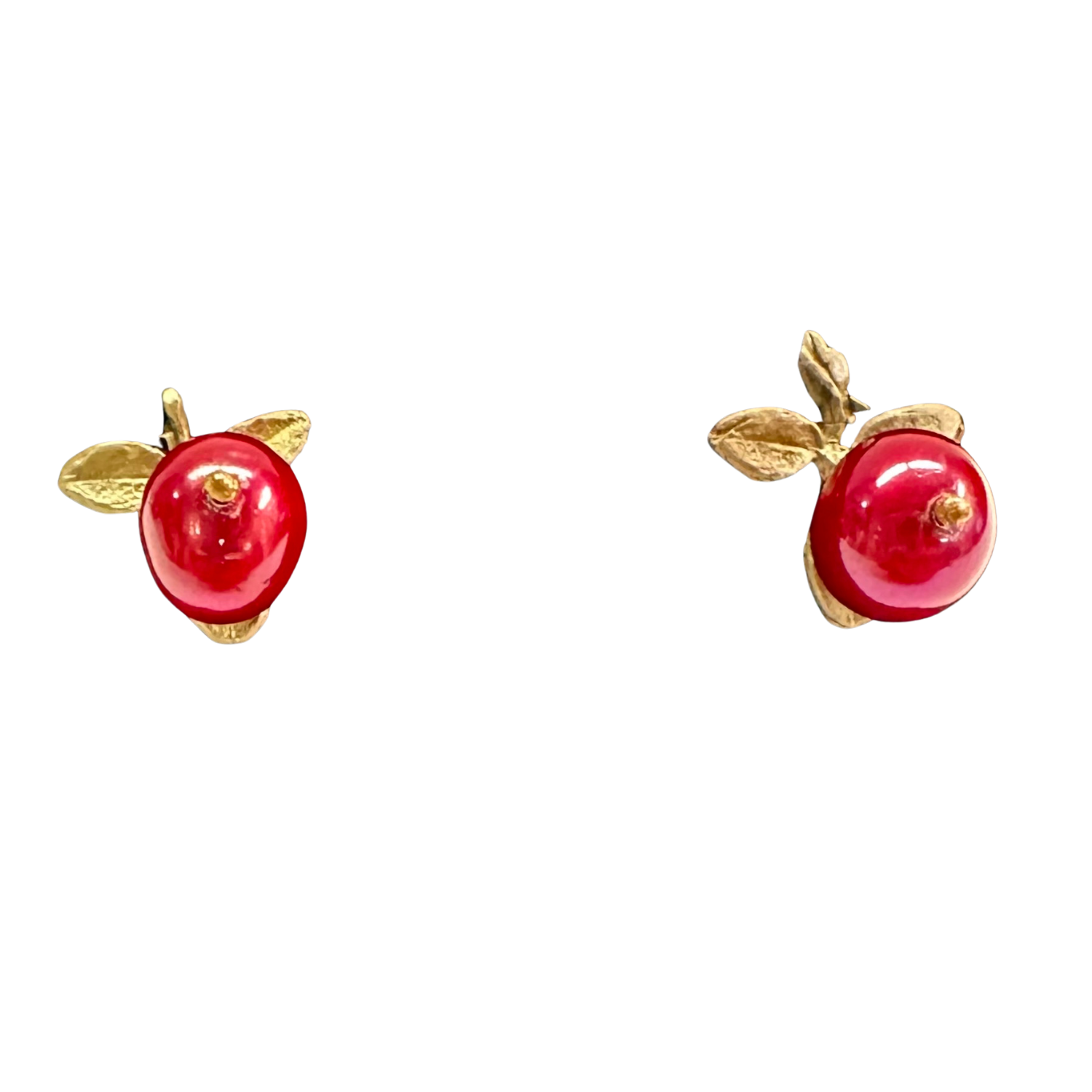 CRANBERRY PIERCED EARRINGS