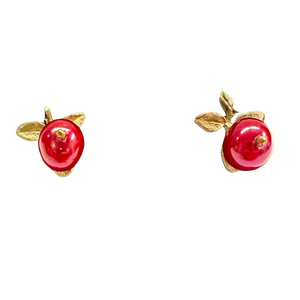 CRANBERRY PIERCED EARRINGS