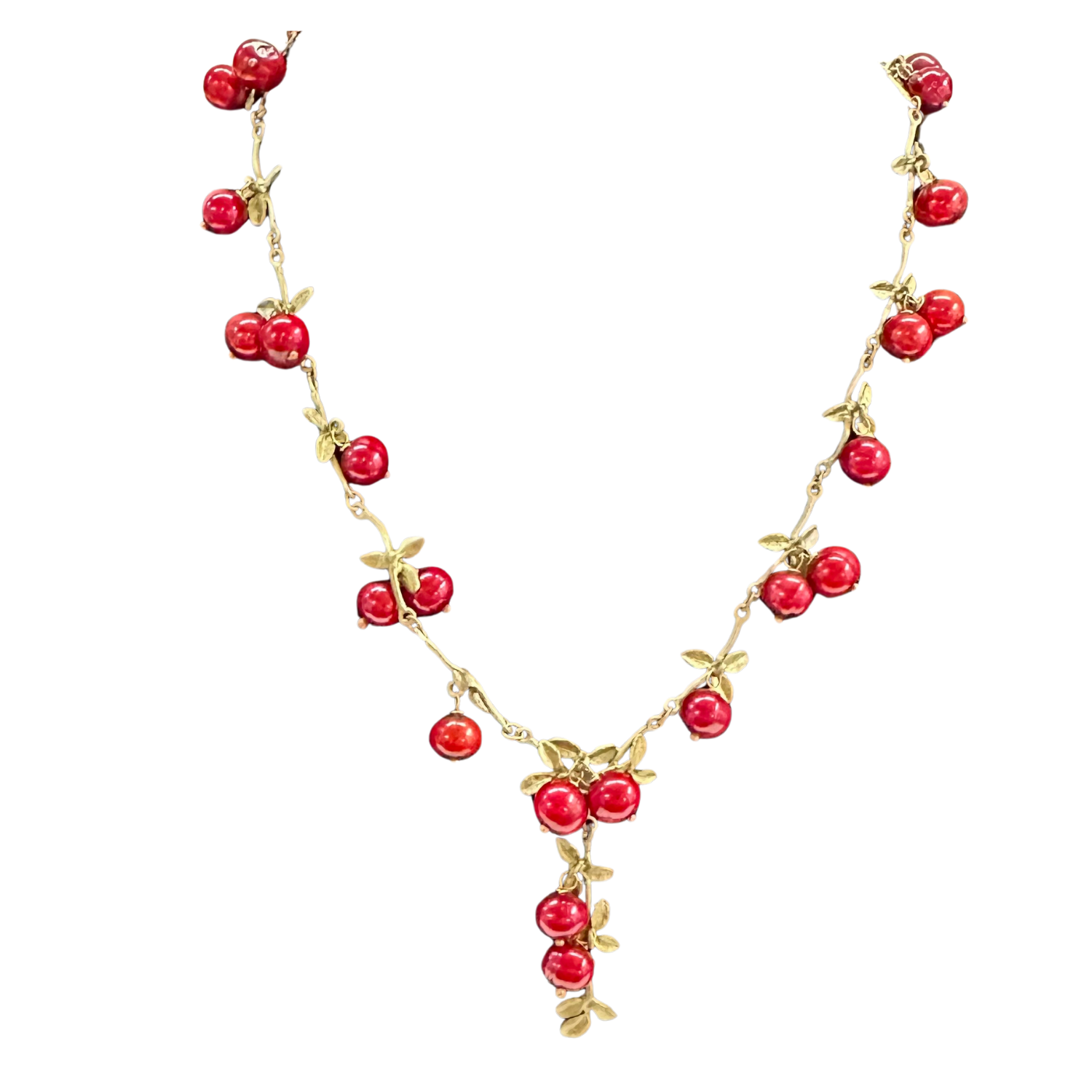 CRANBERRY STATEMENT NECKLACE
