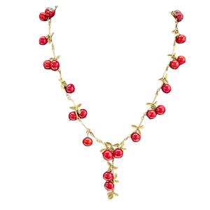 CRANBERRY STATEMENT NECKLACE