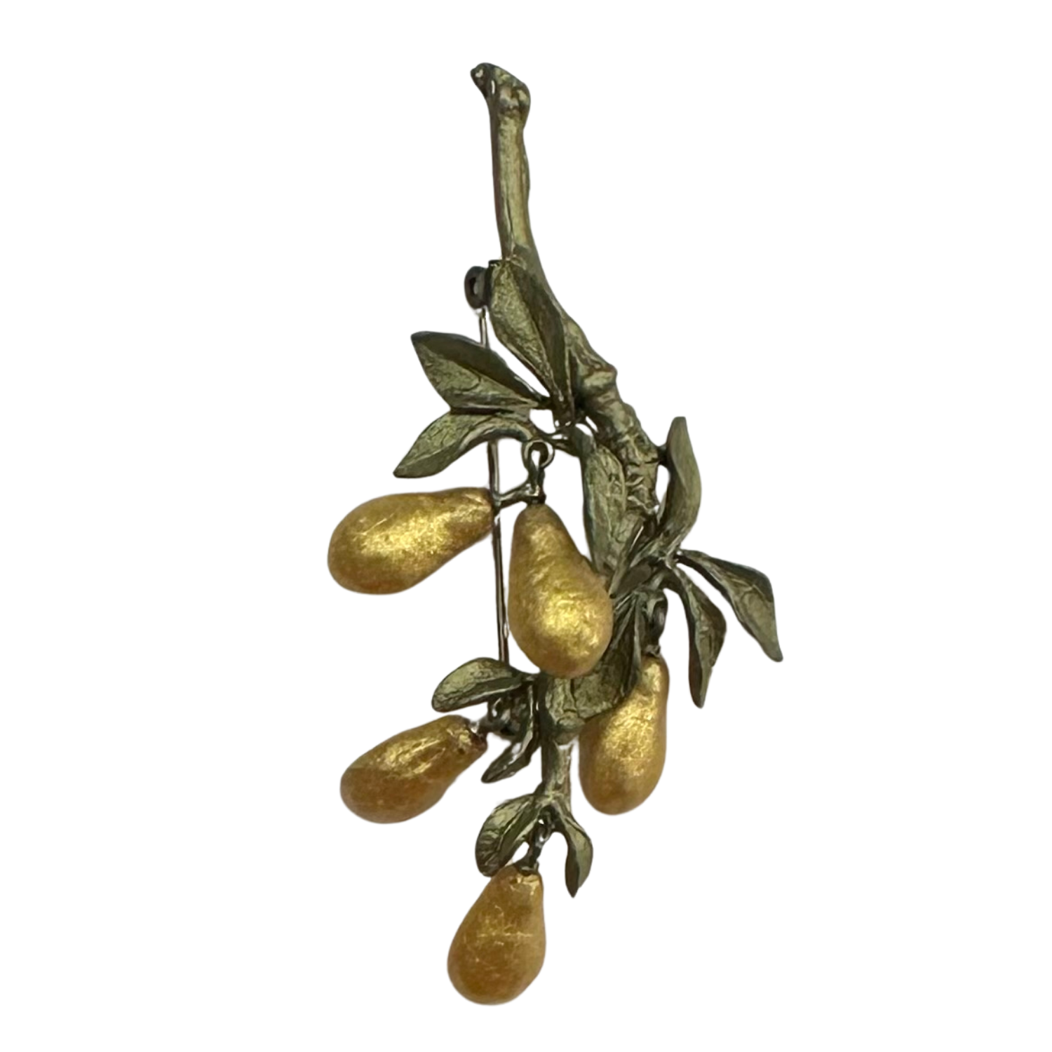 GOLDEN PEAR BROOCH