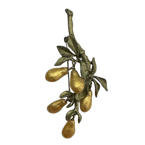 GOLDEN PEAR BROOCH