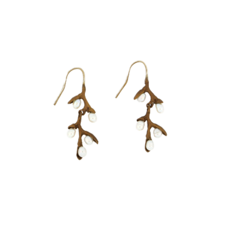 PUSSY WILLOW WIRE DROP EARRINGS