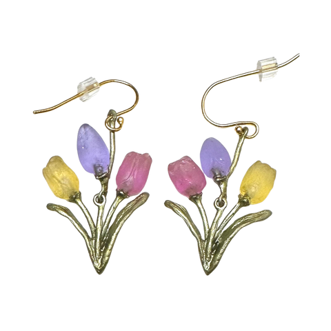 TULIP BOUQUET WIRE EARRINGs