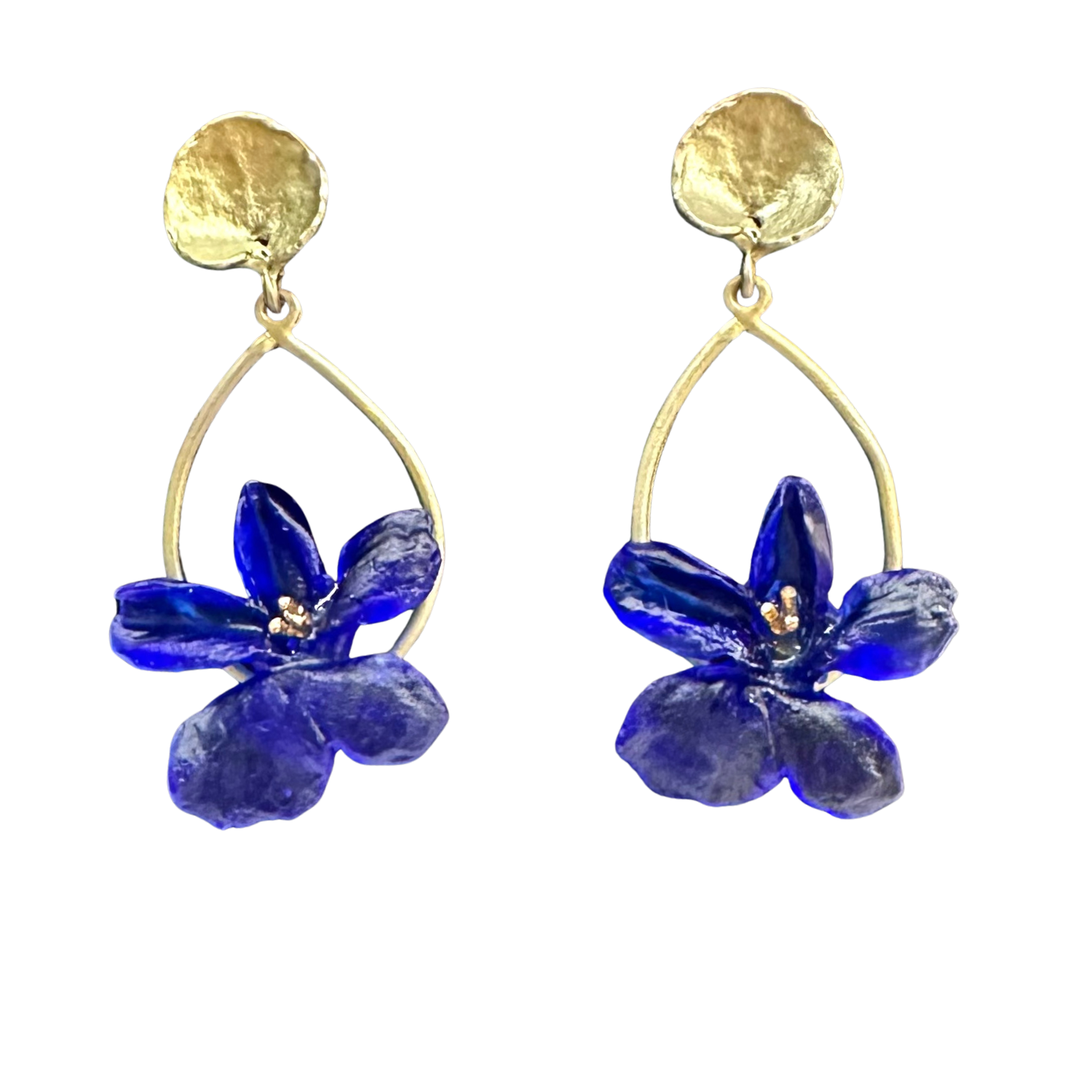 WILD VIOLET OVAL POST EARRINGS