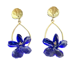 WILD VIOLET OVAL POST EARRINGS