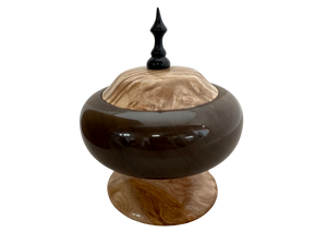 MEDIUM BLACK WALNUT & MAPLE WITH TOP & EBONY FINIAL